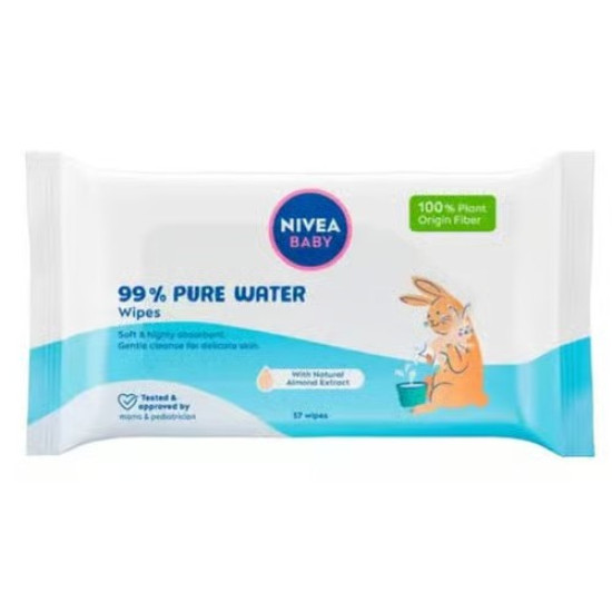 Nivea Baby Pure Water Servetele umede, 57 buc Nivea Baby Pure Water Servetele umede, 57 buc