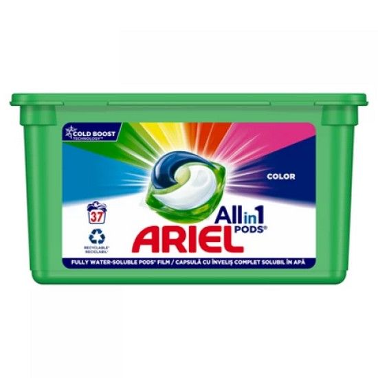 Detergent capsule Ariel 3in1 Pods Color Cold Booster 37 buc