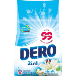 Detergent pudra automat Iris Alb si Flori de Romanita Dero 2in1 20 spalari 2 Kg