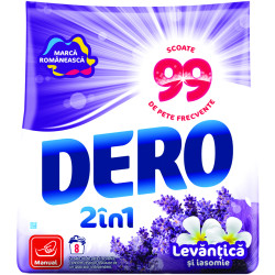 Detergent pudra Dero 2in1 manual lavanda 400g