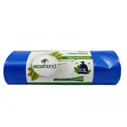 Ecofriend saci menajeri albastri/negri 60l 15 buc