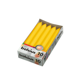 Lumanari cilindrice Bolsius Galben 10buc/set. Lumanari cilindrice Bolsius Galben 10buc/set.