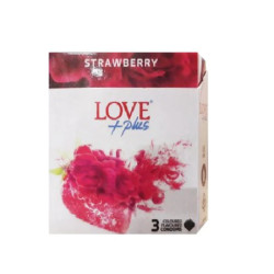 Prezervative Love Plus Strawberry 3 buc/set
