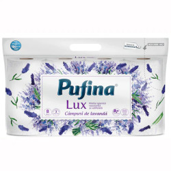 Pufina Hartie igienica Lux Campuri de Lavanda 8 role 3 straturi
