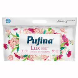 Pufina Hartie igienica Lux Gradina de Trandafiri 8 role 3 straturi