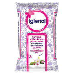Servetele Igienol antibacteriene/hidratante Mar 15 buc