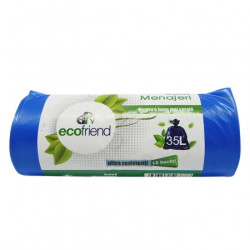 Set 5 buc saci menajeri Ecofriend albastri /negri 35l 30 buc