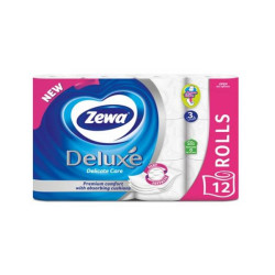 Zewa Deluxe Hartie igienica Delicate Care, 3 straturi, 12 role